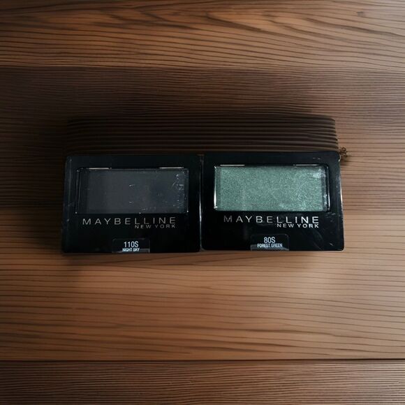 NEW x2 Maybelline Expert Wear Eye Shadow- Night Sky 110S and Forest Green 80S - Picture 1 of 2